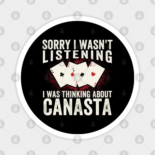 Funny Canasta Game card Magnet by Be Cute 